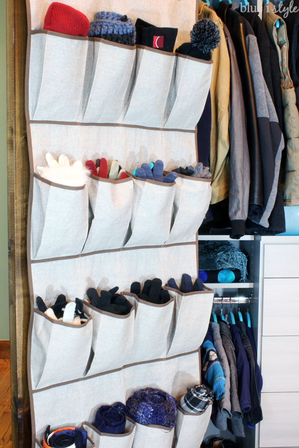 Shoe bag for coat closet storage