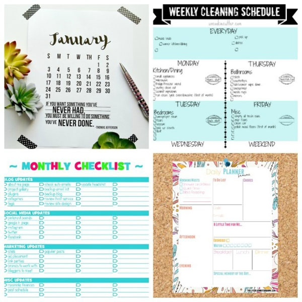 Cleaning Organizing Printables