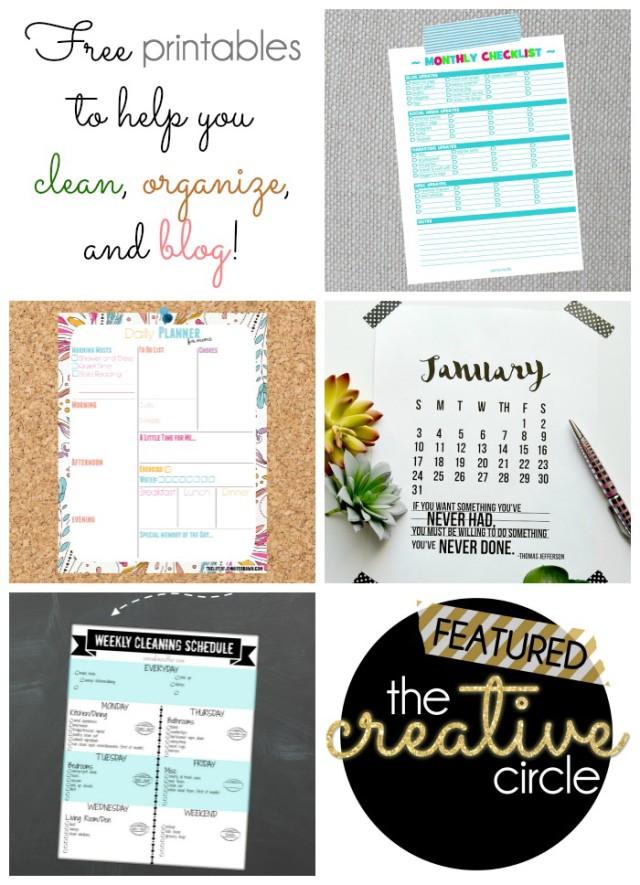 Cleaning, organizing, and blogging tips, with free printables to help you achieve those goals! Cleaning Organizing Blogging Tips