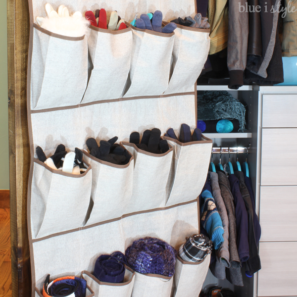 You can also cut the bottoms of shoe organizer pockets and keep