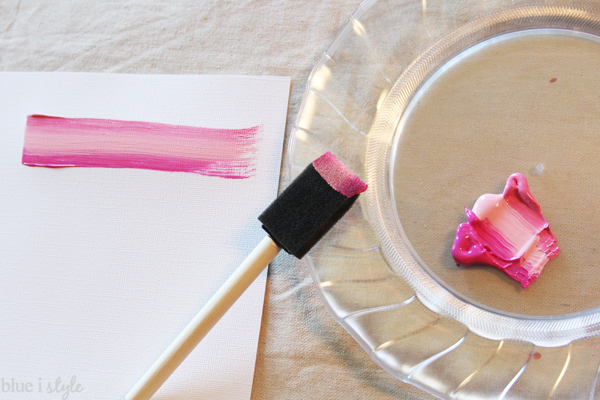 Painting with foam brushes