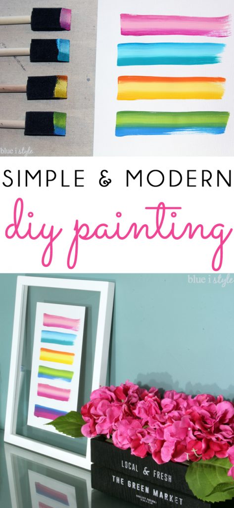 Simple Modern DIY Painting for Spring Summer