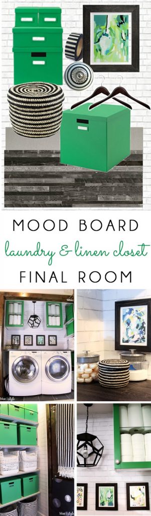 Laundry and linen closet mood board and photos