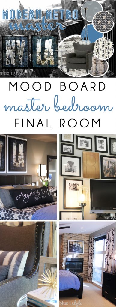 Modern Metro Master Bedroom mood board and photos
