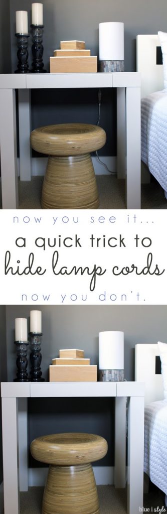 How to hide lamp cords, Thrifty Decor Chick