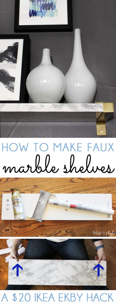 How to Make Marble Shelves DIY Faux Marble