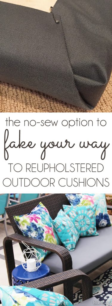 The No Sew Way to Reupholster Outdoor Cushions Blue i Style