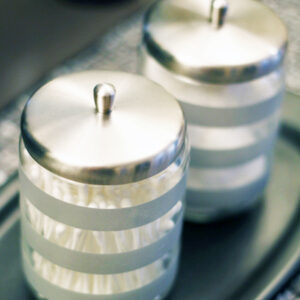 Washi Tape Striped Canisters