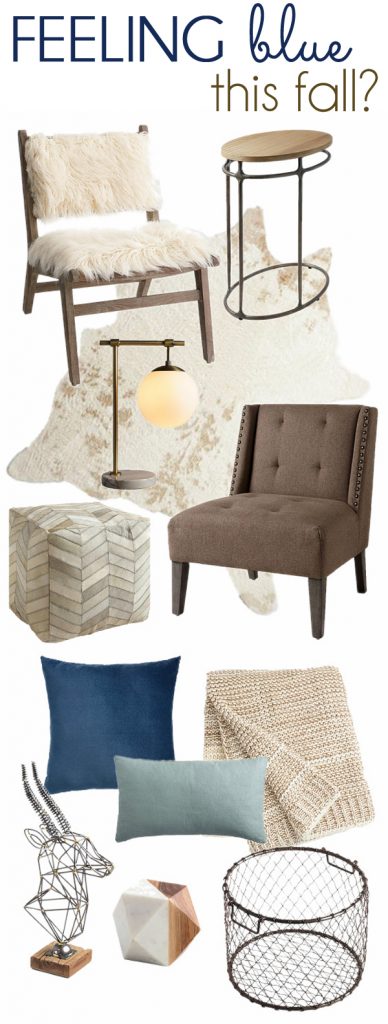 Blue Neutral Fall Decorating