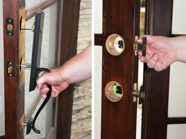 Uninstalling a deadbolt and handleset