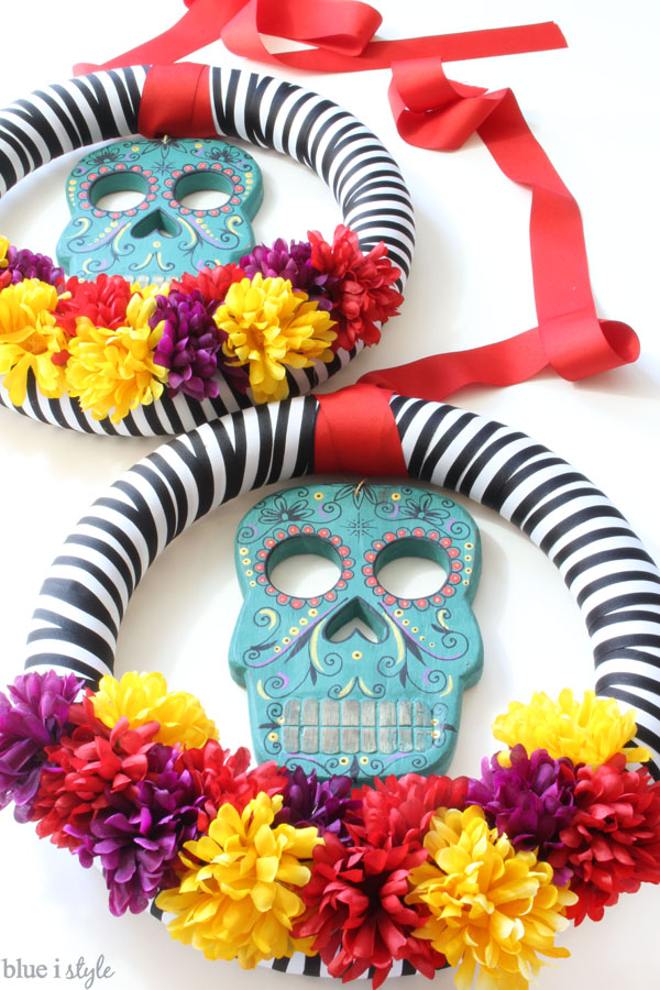 DIY Dia de los Muertos wreaths Day of the Dead