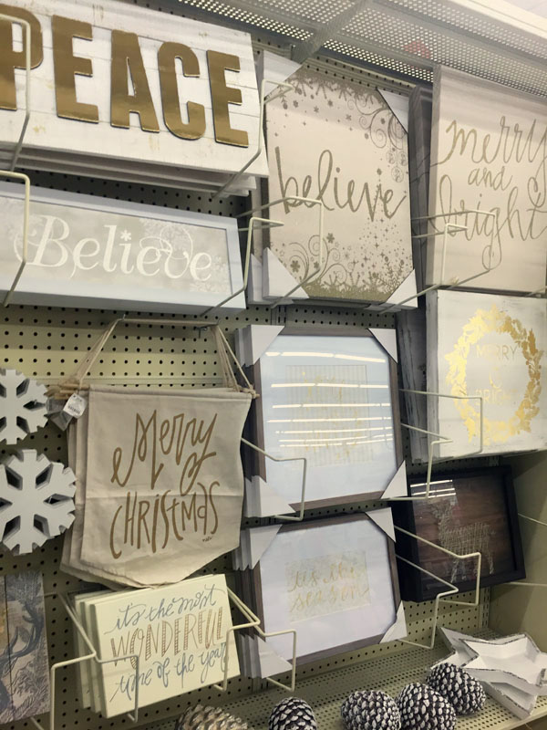 Gold and White Hobby Lobby Christmas Art