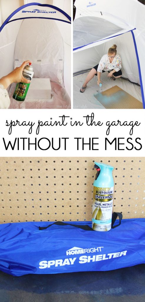 Spray paint in the garage without the mess