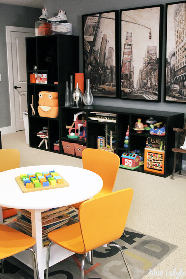 Play Area in Basement Family Room