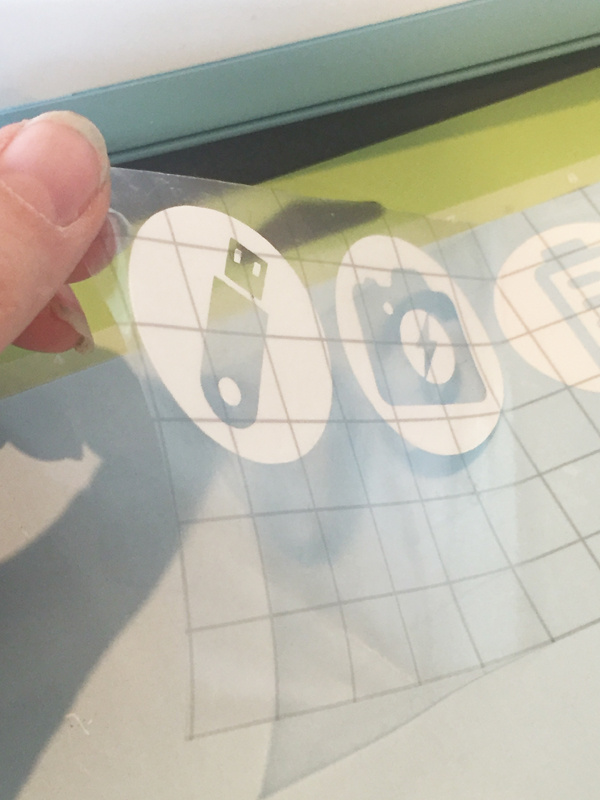 Using Cricut Transfer Tape for Icon Labels