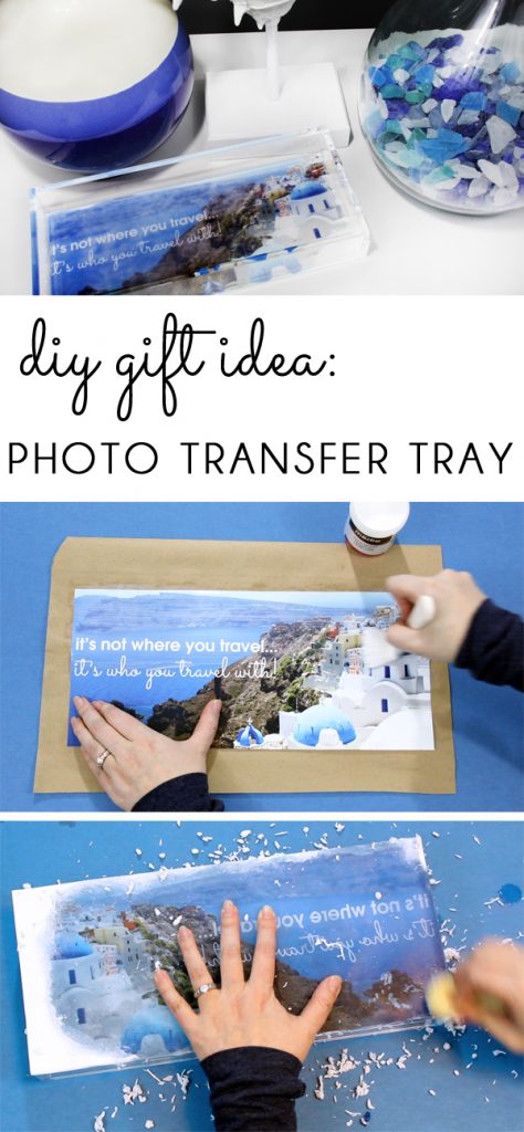 DIY Gift Idea Photo Transfer Tray