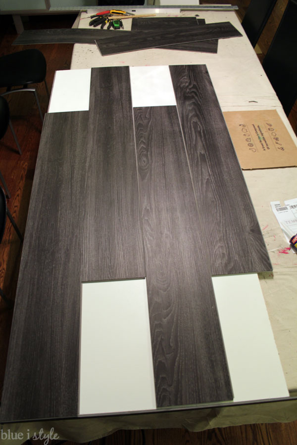 Diy Wood Plank Laundry Room Countertop