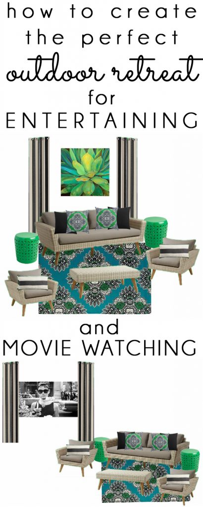 Outdoor Patio Living Room Movie Theater