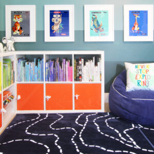 Colorful Bookshelf Makeover Without Paint