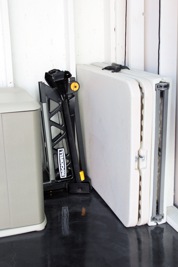 Garage storage use every available space to organize