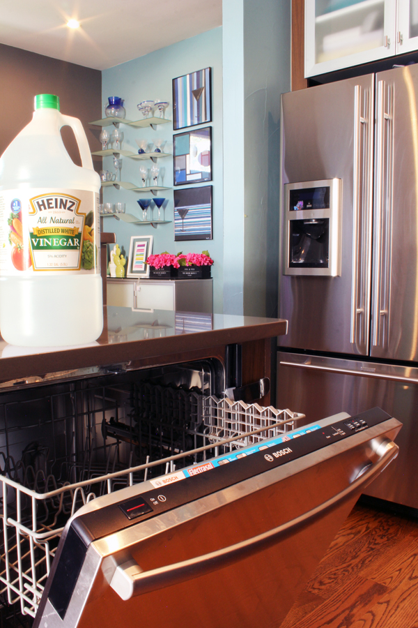 Use vinegar to deodorize the dishwasher