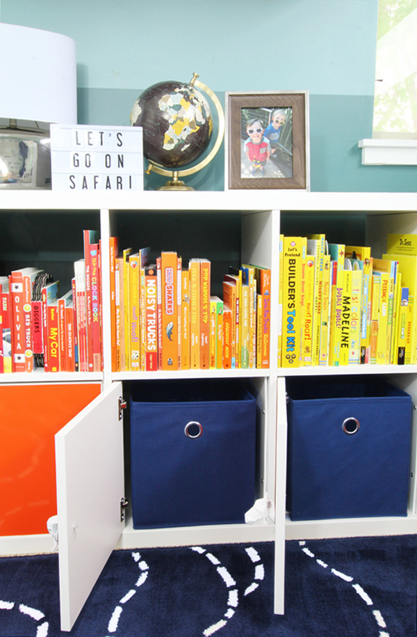 Ikea bookshelf for toy storage
