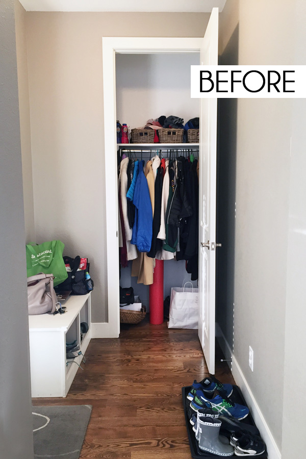 Coat Closet Makeover with Practical Storage Ideas