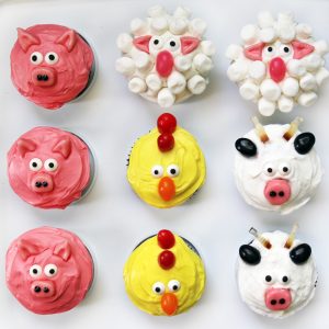 Farm Animal Cupcakes