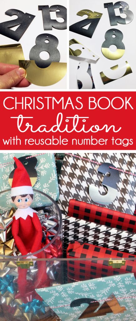 Reusable Gift Tags for Christmas Books made with Cricut
