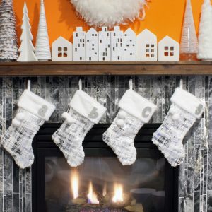 Orange and White Christmas Decor