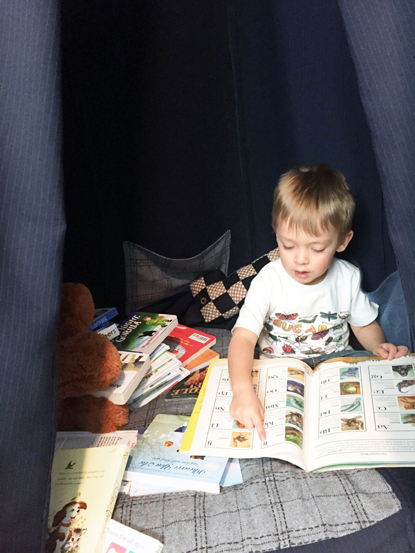 Give kids tents and special nooks for reading books