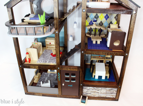 Customize an off-the-shelf wood dollhouse