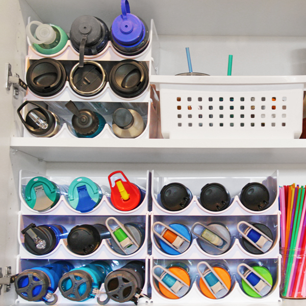 DIY Water Bottle Storage Rack