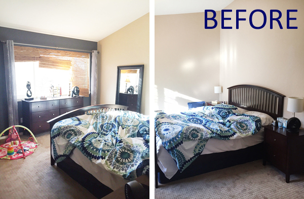 Bed styled 3 different ways without a complete makeover