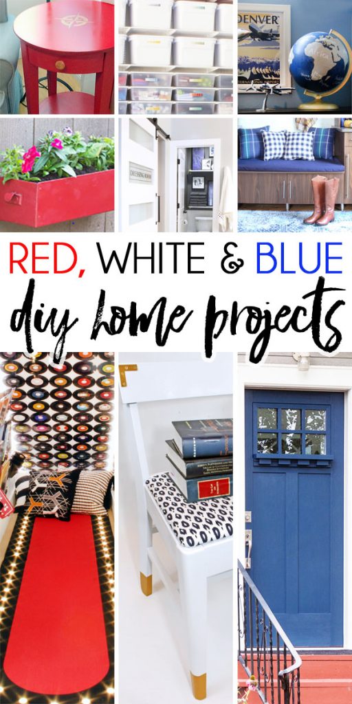 Red White and Blue DIY home projects