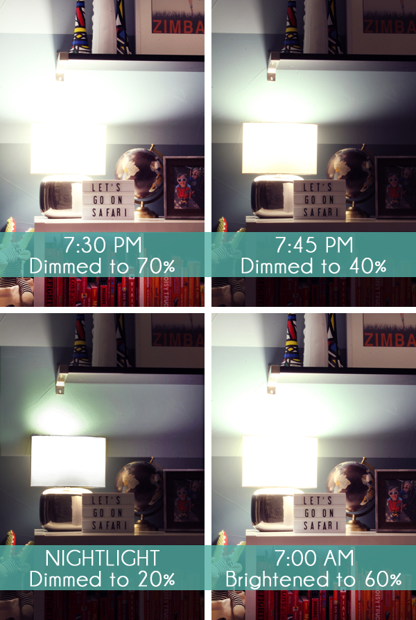 Schedule dimmable light bulbs to ease daylight savings transition