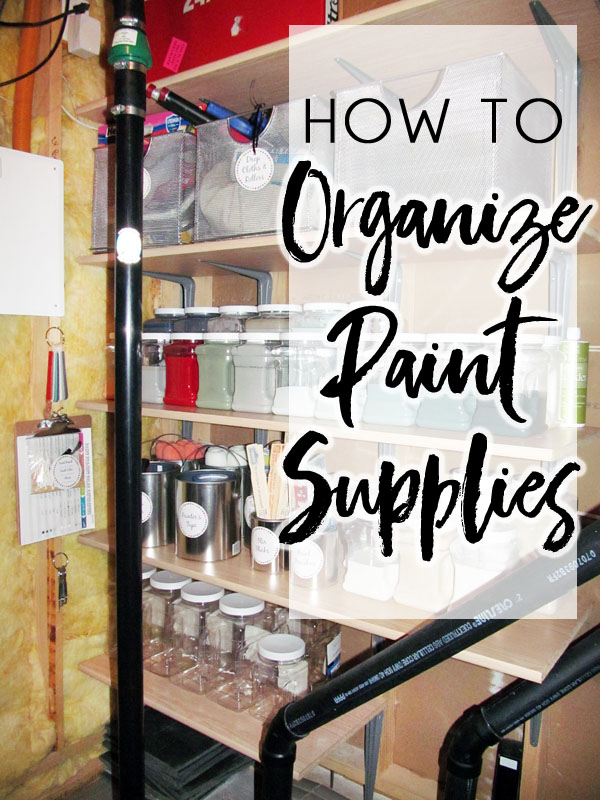 The best way to organize paint supplies. Find out what paint supplies are safe to store in a utility room and how to organize extra paint, paint brushes, rollers, and much more in a small space.