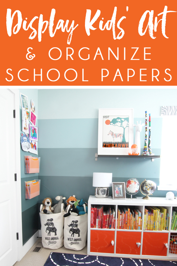 how to display kids art organizing school papers
