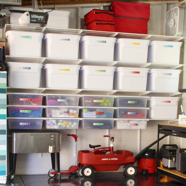 Install A Wall Of Garage Shelving, Wire Shelving For Garage Walls