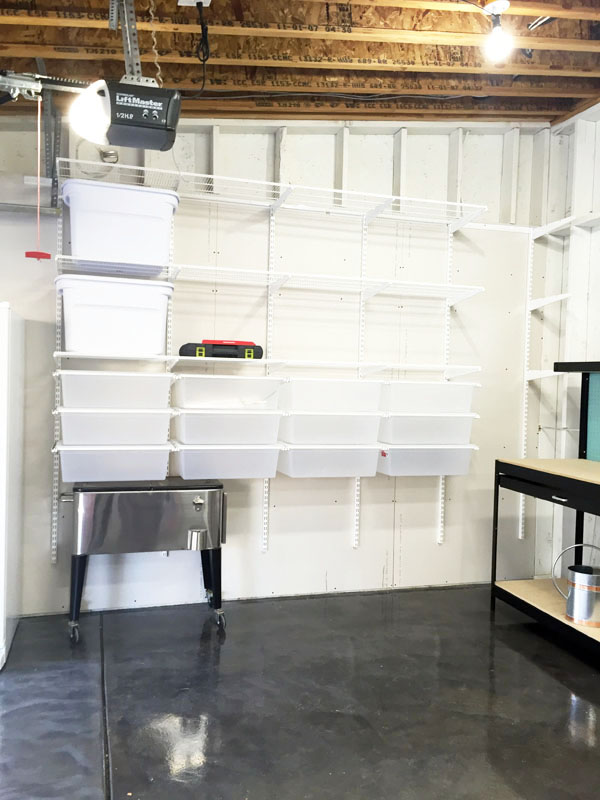 How to install garage shelving and drawers Elfa Container Store