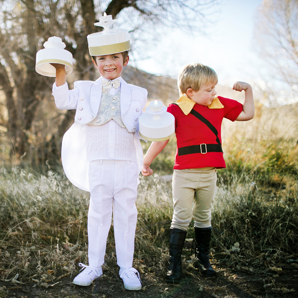 Lumiere and Gaston kids' halloween costumes