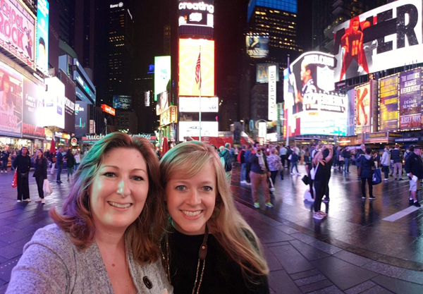Melissa & Angela in Time Square
