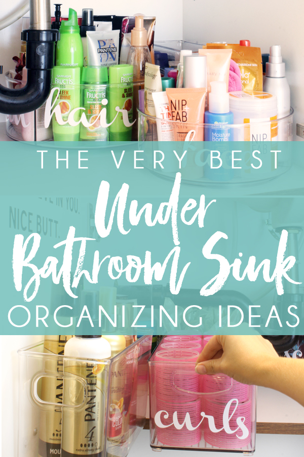 how to organize under bathroom sink