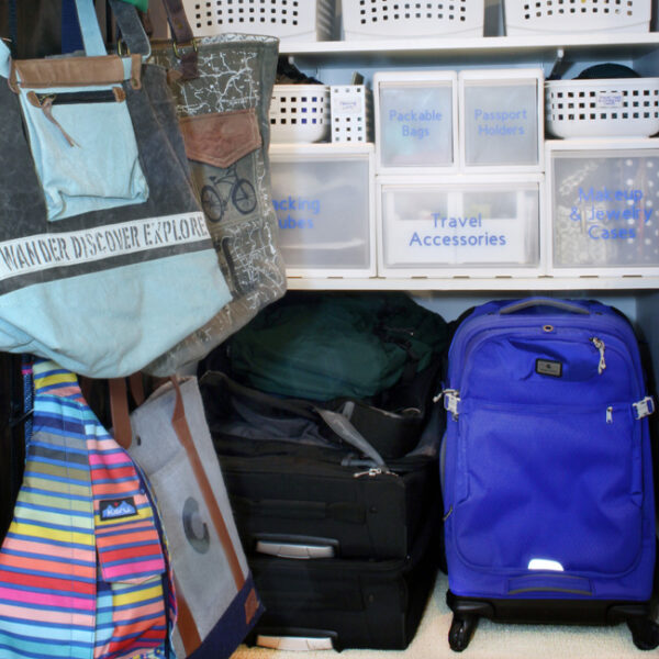 Tips for organizing travel gear, organize luggage, organize tote bags