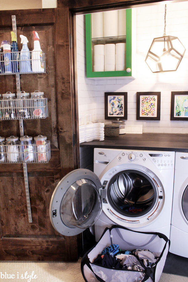 organize a small laundry closet