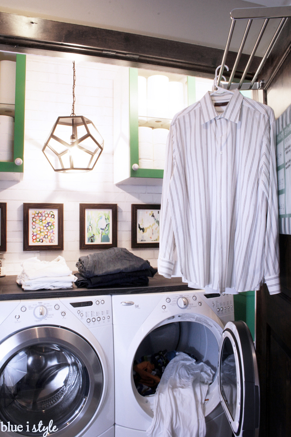 DIY laundry room countertop over washer dryer