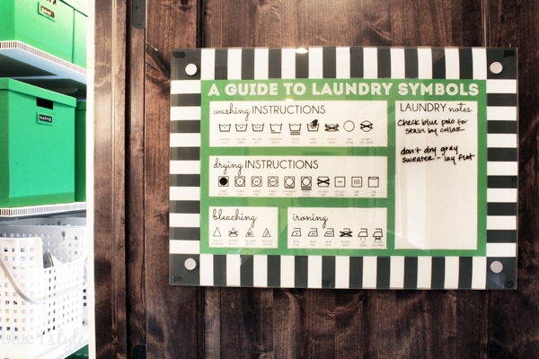 Printable Laundry Symbols Guide Memo Board