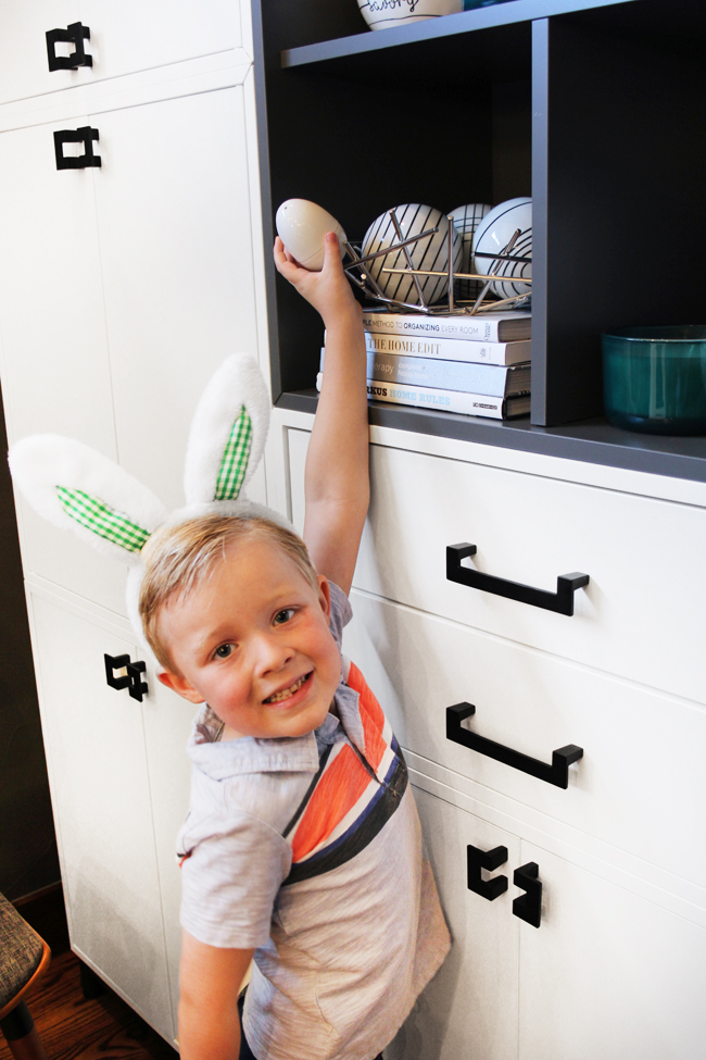 Indoor Easter Egg Hunt hiding spot