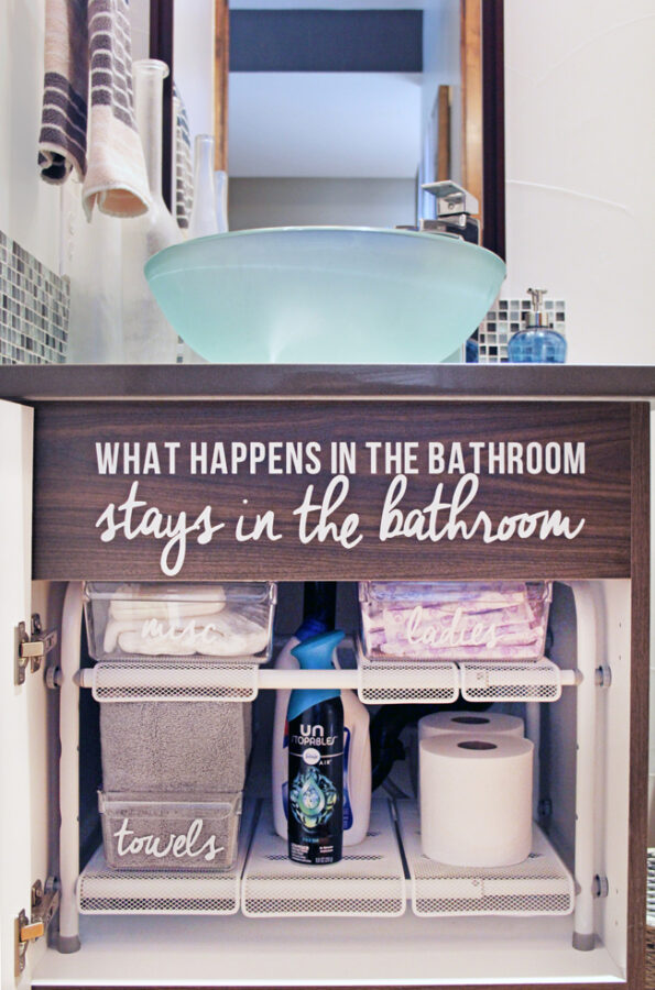 how to organize under bathroom sink with an adjustable under bathroom sink organizer