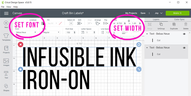 Designing Vinyl Labels in Cricut Design Space